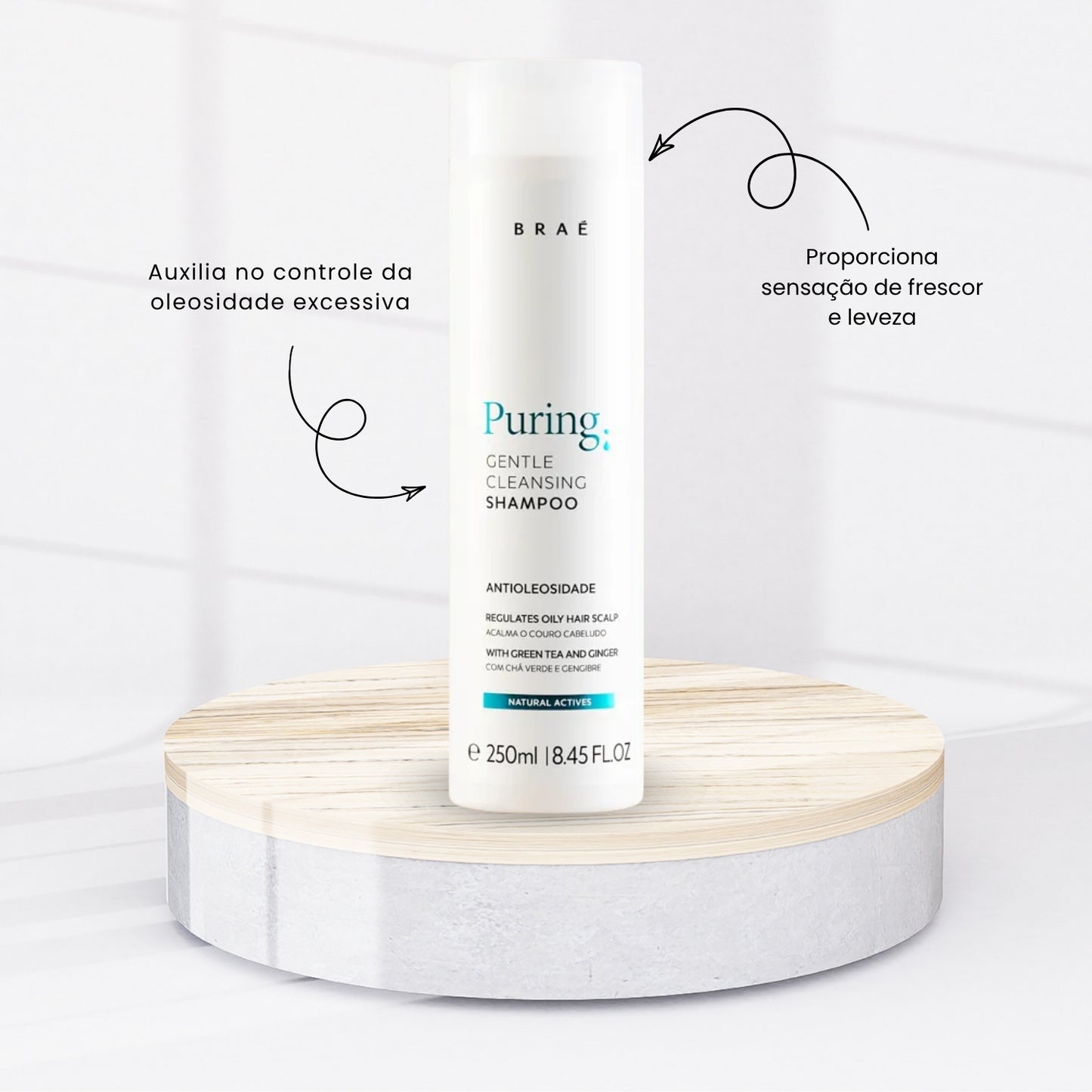 Shampoo Braé Puring Anti-Oleosidade 250 ml