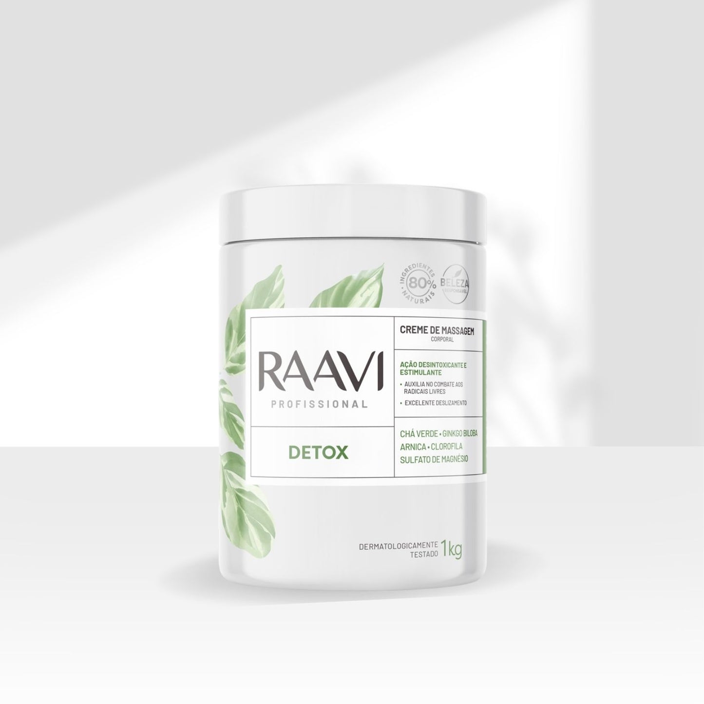 Raavi Creme de Massagem Corporal Detox 1000 g