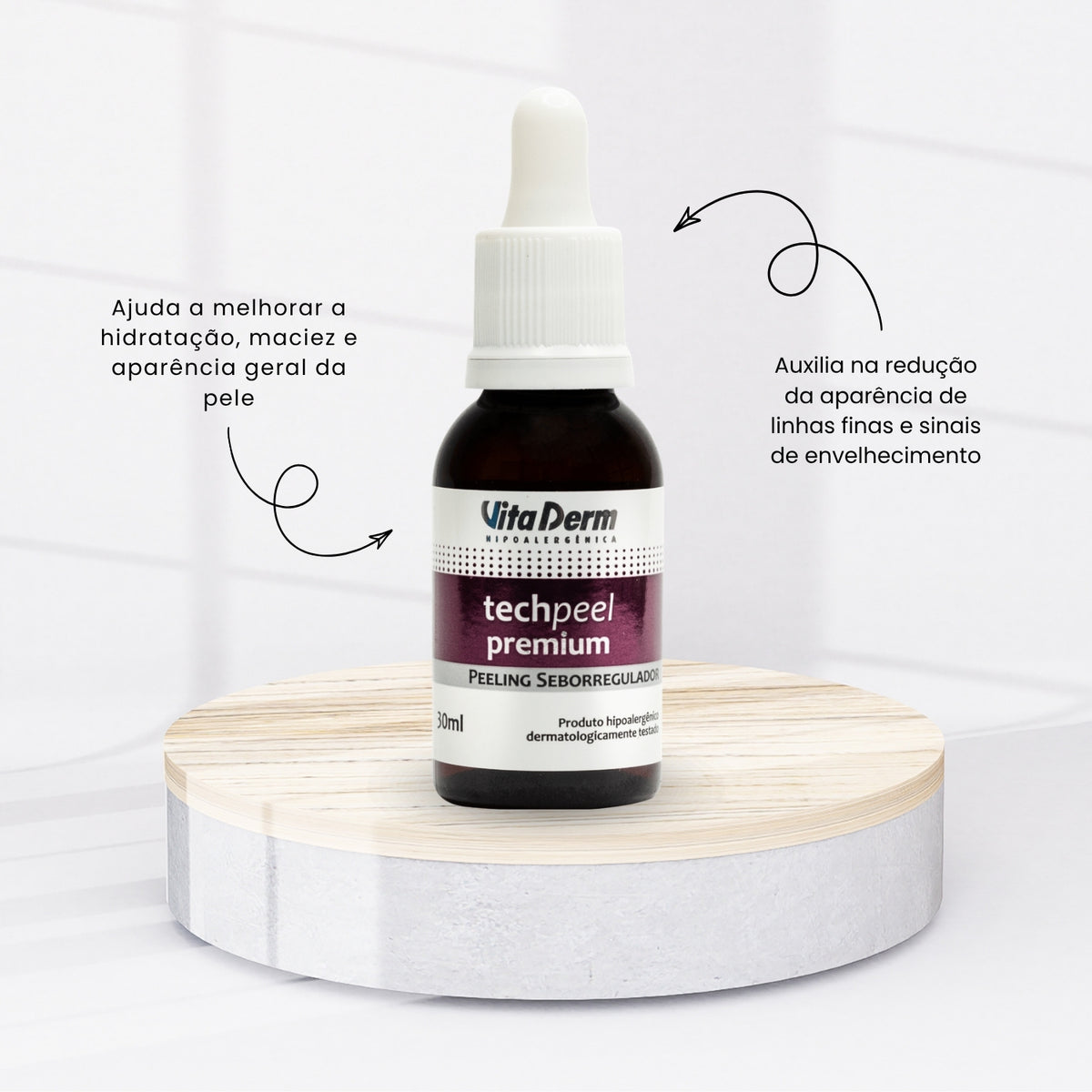 Vita Derm Tech Peel Peeling Seborregulador Sérum Facial 30 ml