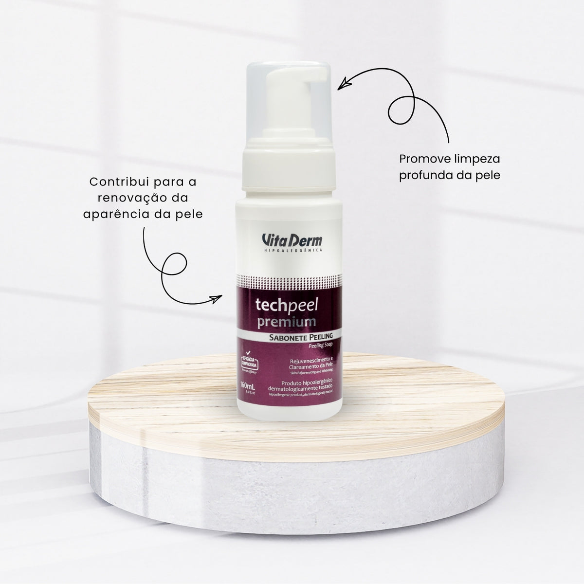 Vita Derm Tech Peel Peeling Sabonete Facial 160 ml