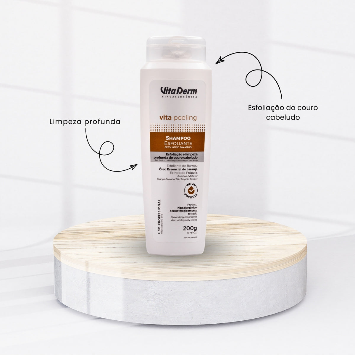 Shampoo Vita Derm Vita Peeling Esfoliante 200 g
