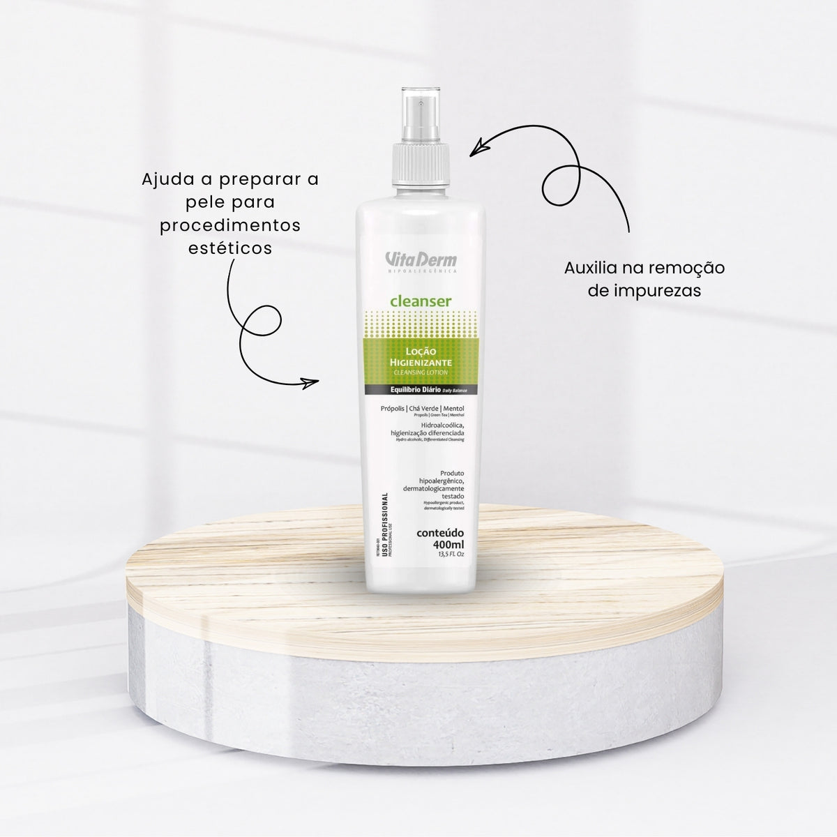 Vita Derm Cleanser Loção Higienizante 400 ml