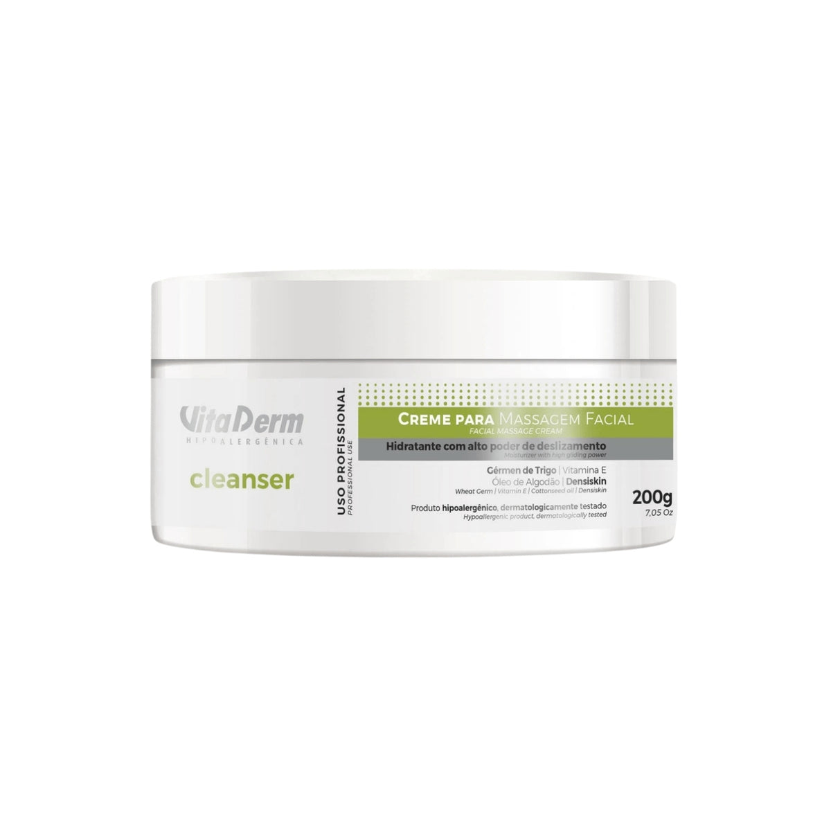 Vita Derm Cleanser Creme para Massagem Facial 200 g