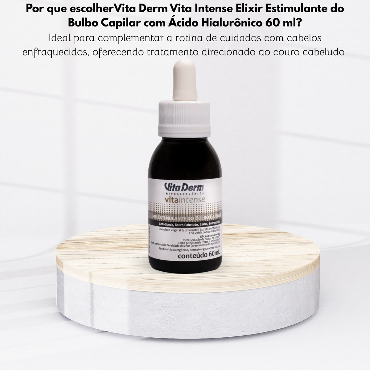 Vita Derm Vita Intense Elixir Estimulante do Bulbo Capilar com Ácido Hialurônico 60 ml