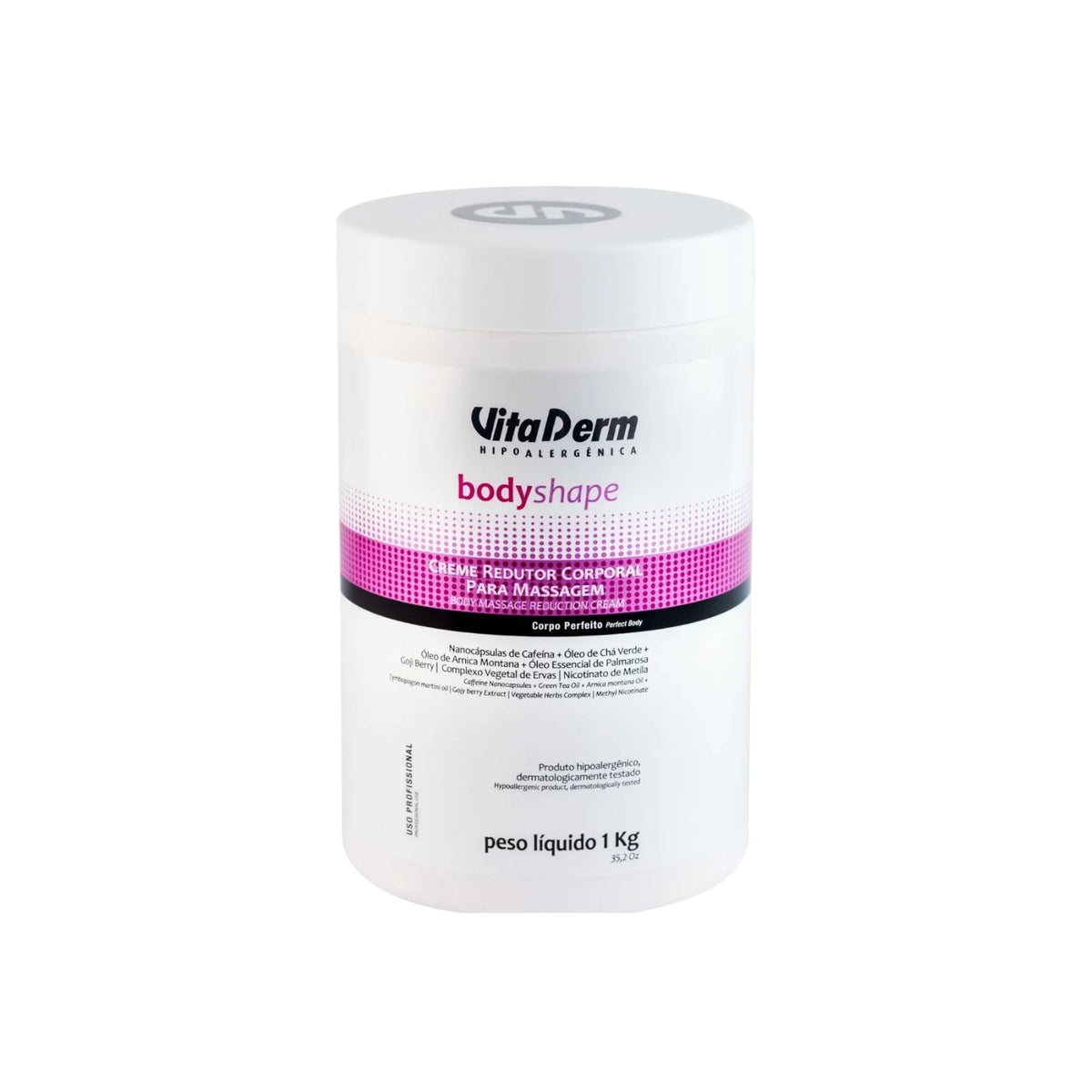 Vita Derm Body Shape Creme Redutor Corporal para Massagem 1 Kg