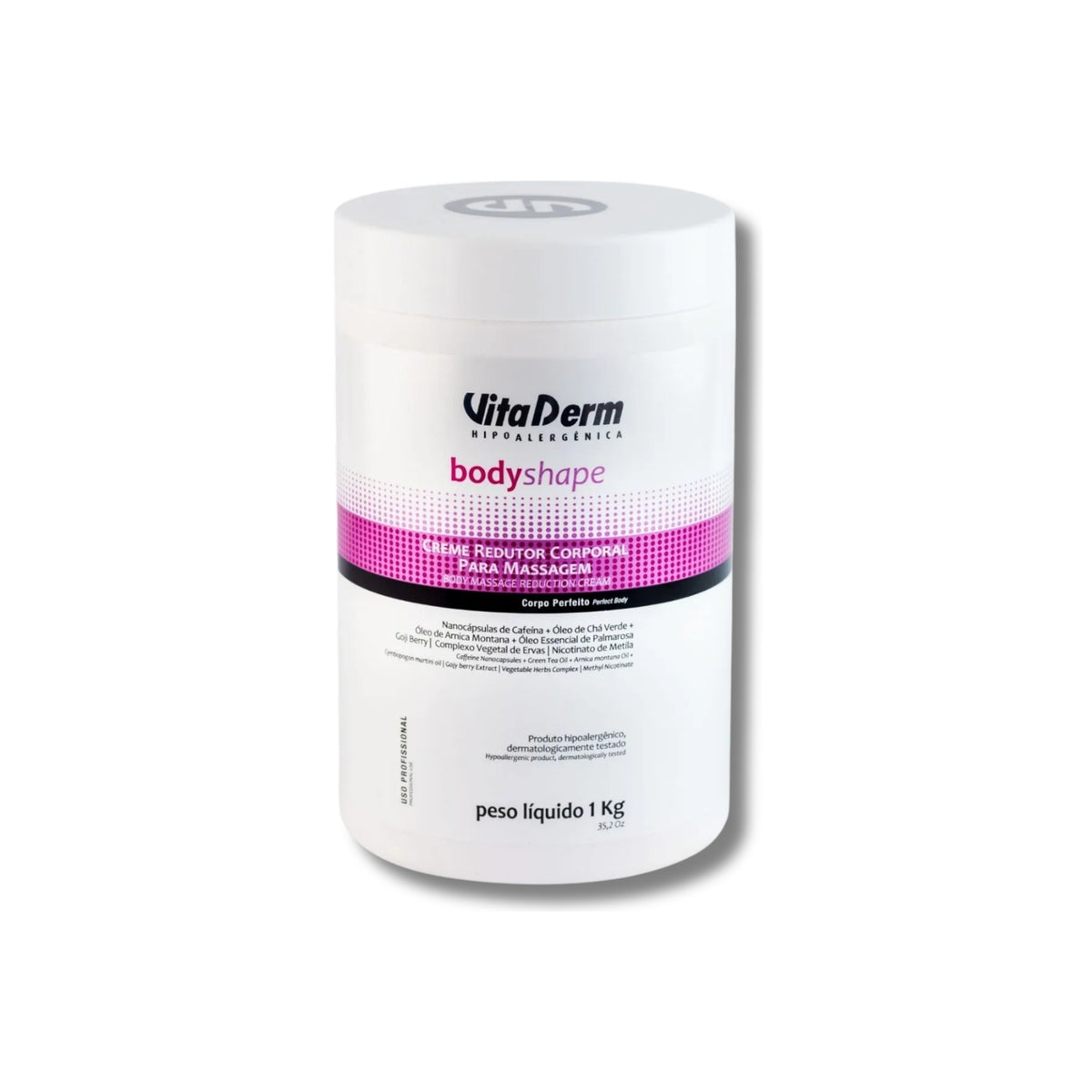 Vita Derm Body Shape Creme Redutor Corporal para Massagem 1 Kg