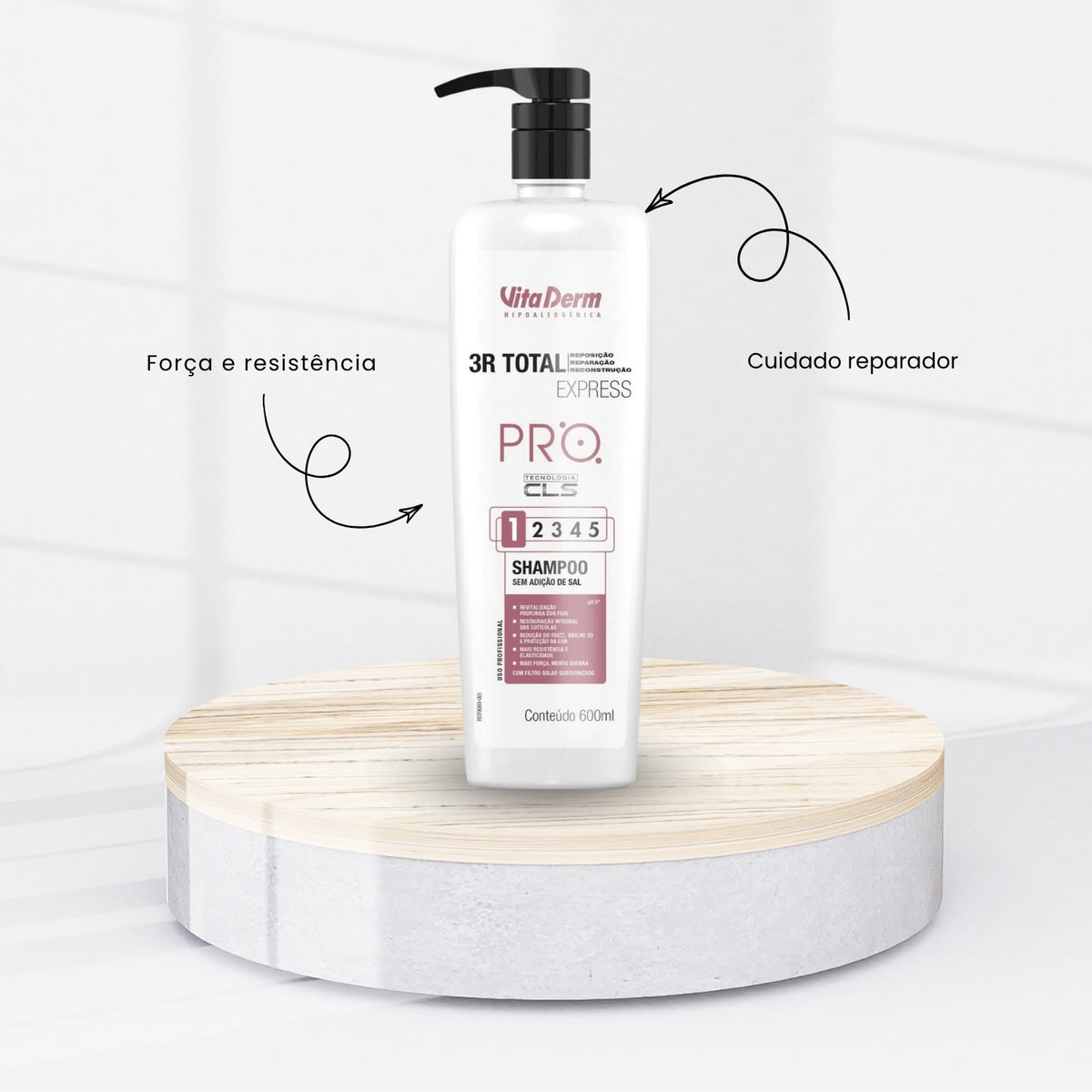 Shampoo Vita Derm 3R Total Express 600 ml