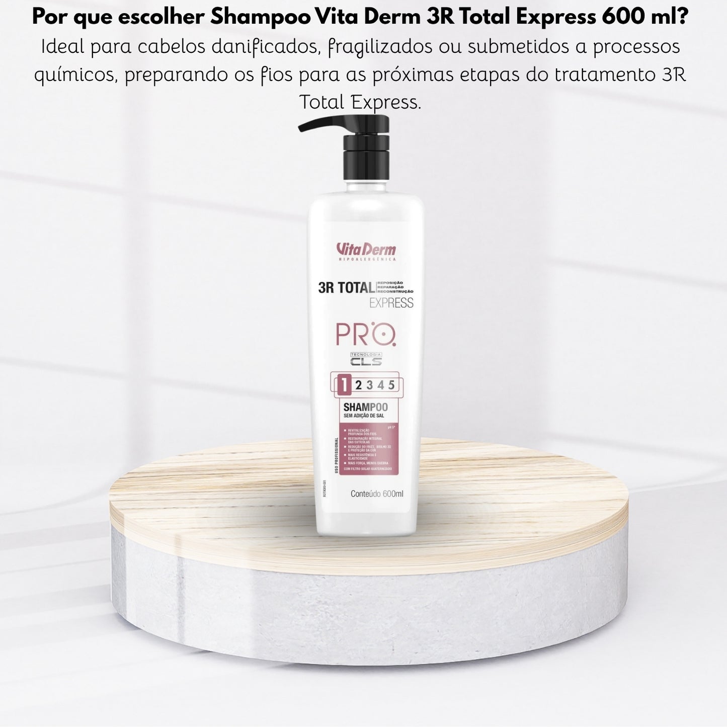 Shampoo Vita Derm 3R Total Express 600 ml