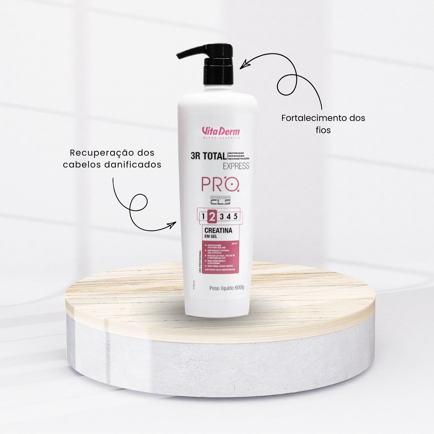 Vita Derm 3R Total Express Creatina em Gel 600 g