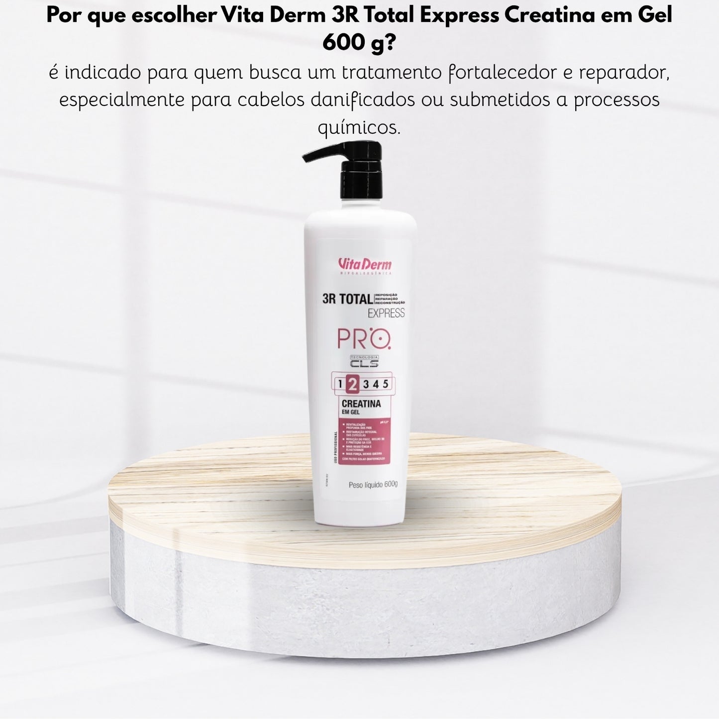 Vita Derm 3R Total Express Creatina em Gel 600 g