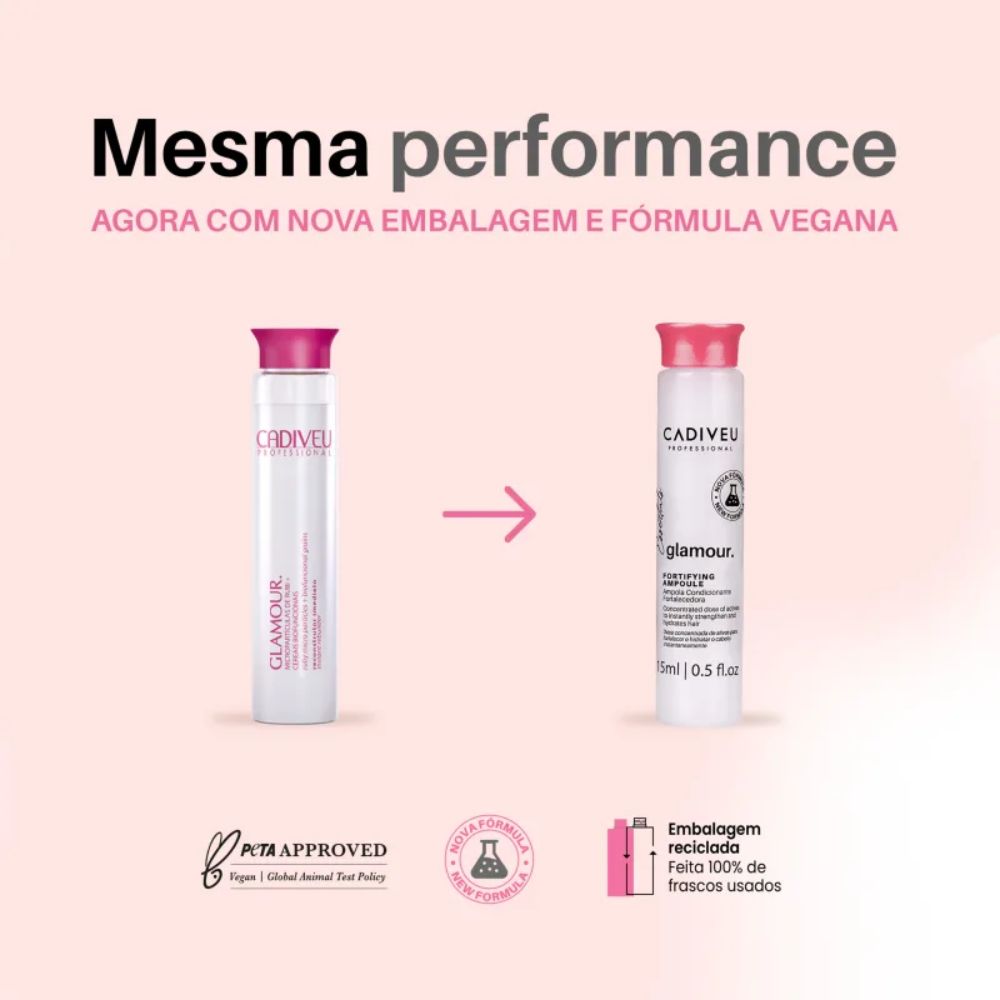 Ampola Cadiveu Glamour Reconstrutor Imediato 15 ml