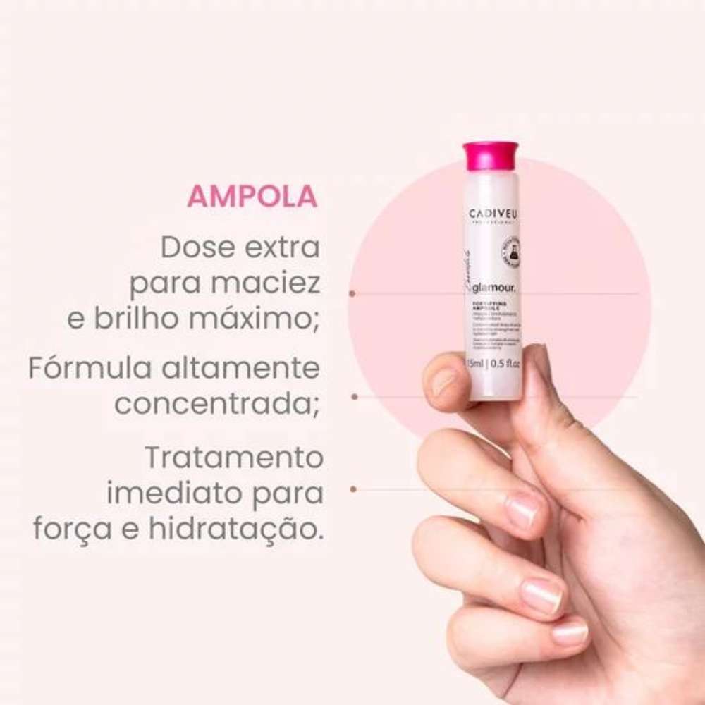 Ampola Cadiveu Glamour Reconstrutor Imediato 15 ml