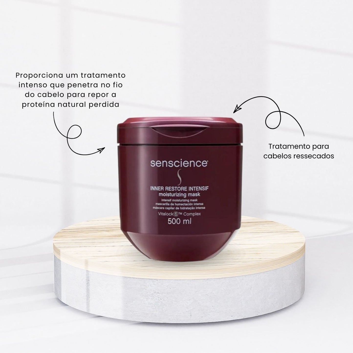 Máscara Senscience Inner Restore Intensif Moisturizing Máscara de Hidratação e Nutrição 500 ml