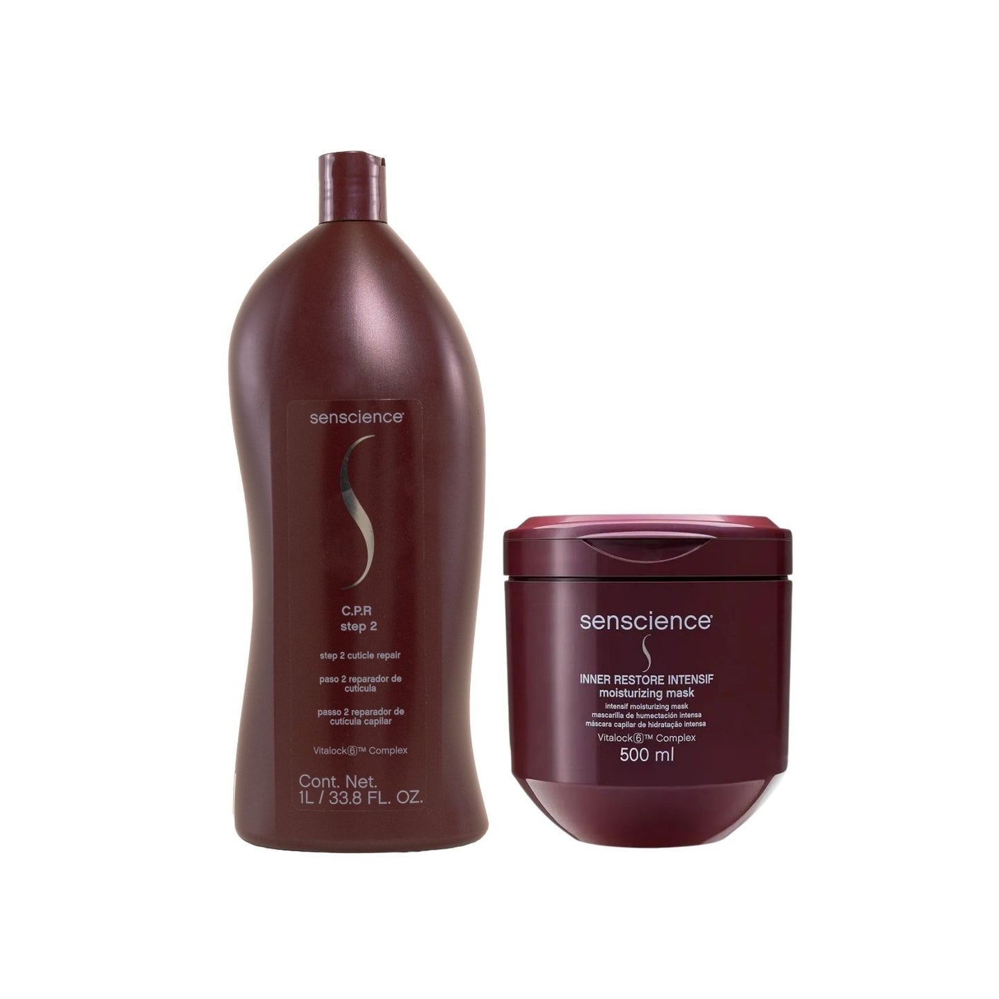 Kit Senscience Step 2 1 Litro + Máscara Inner Restore Intensif 500 ml