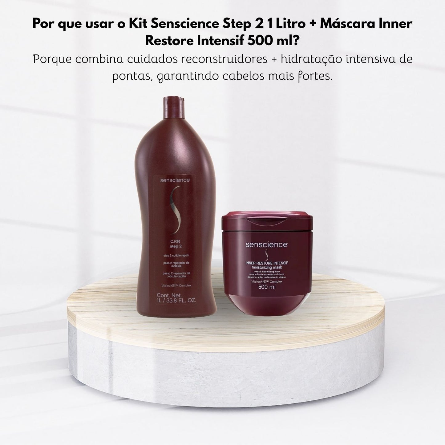 Kit Senscience Step 2 1 Litro + Máscara Inner Restore Intensif 500 ml