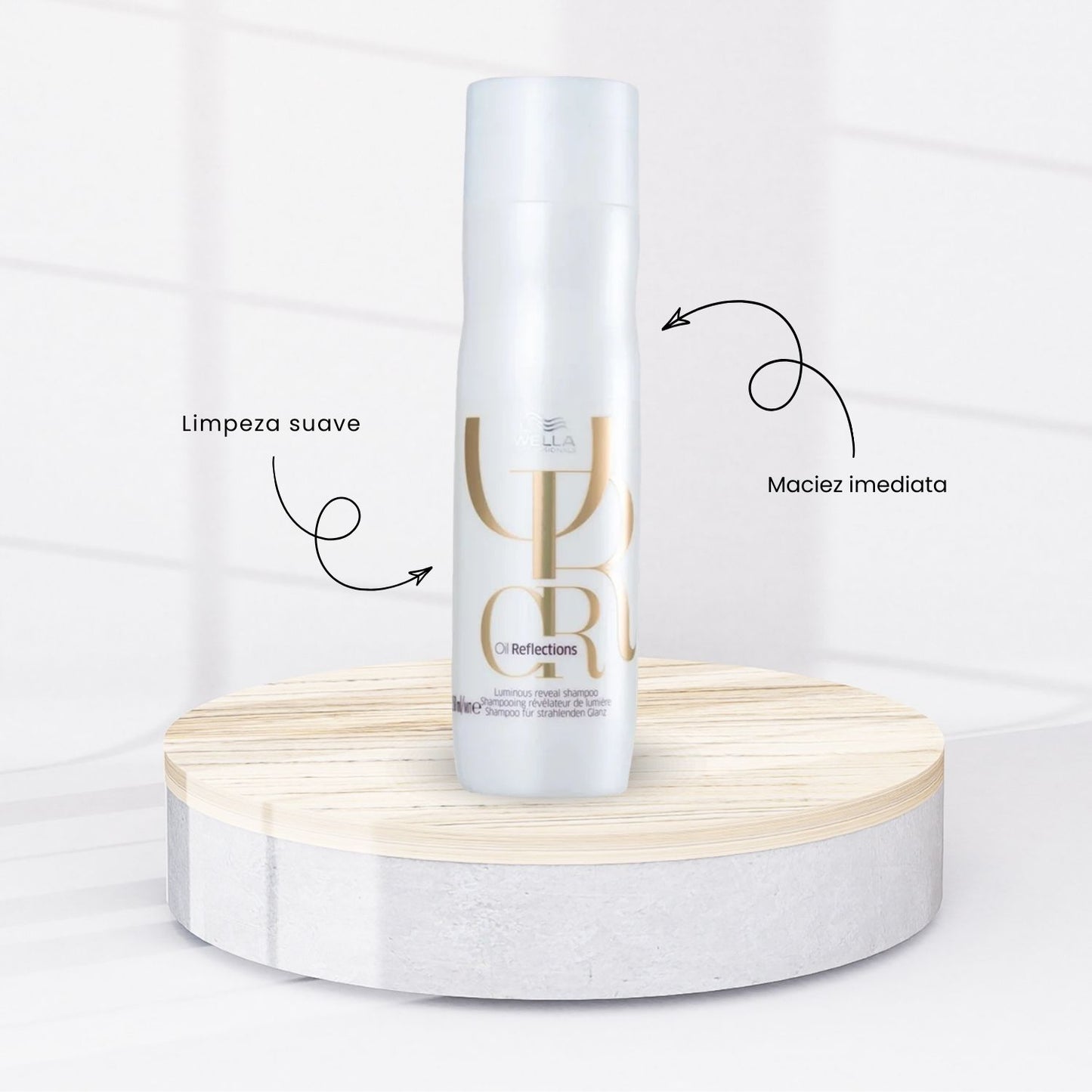 Kit Wella Oil Reflections Shampoo 250 ml + Oleo Light 100 ml + Máscara 500 ml