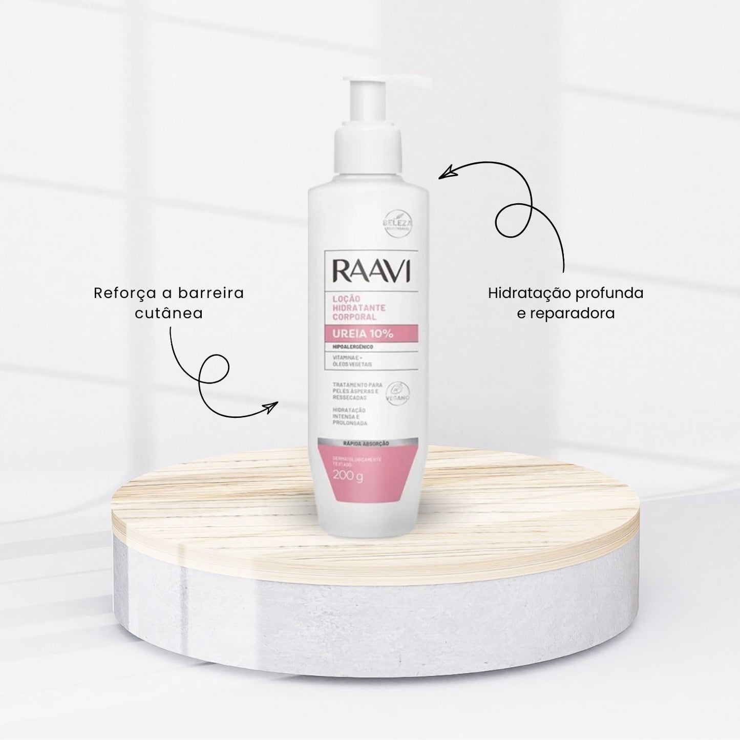 Raavi Loção Hidratante Ureia 10% Hipoalergênico 200 g