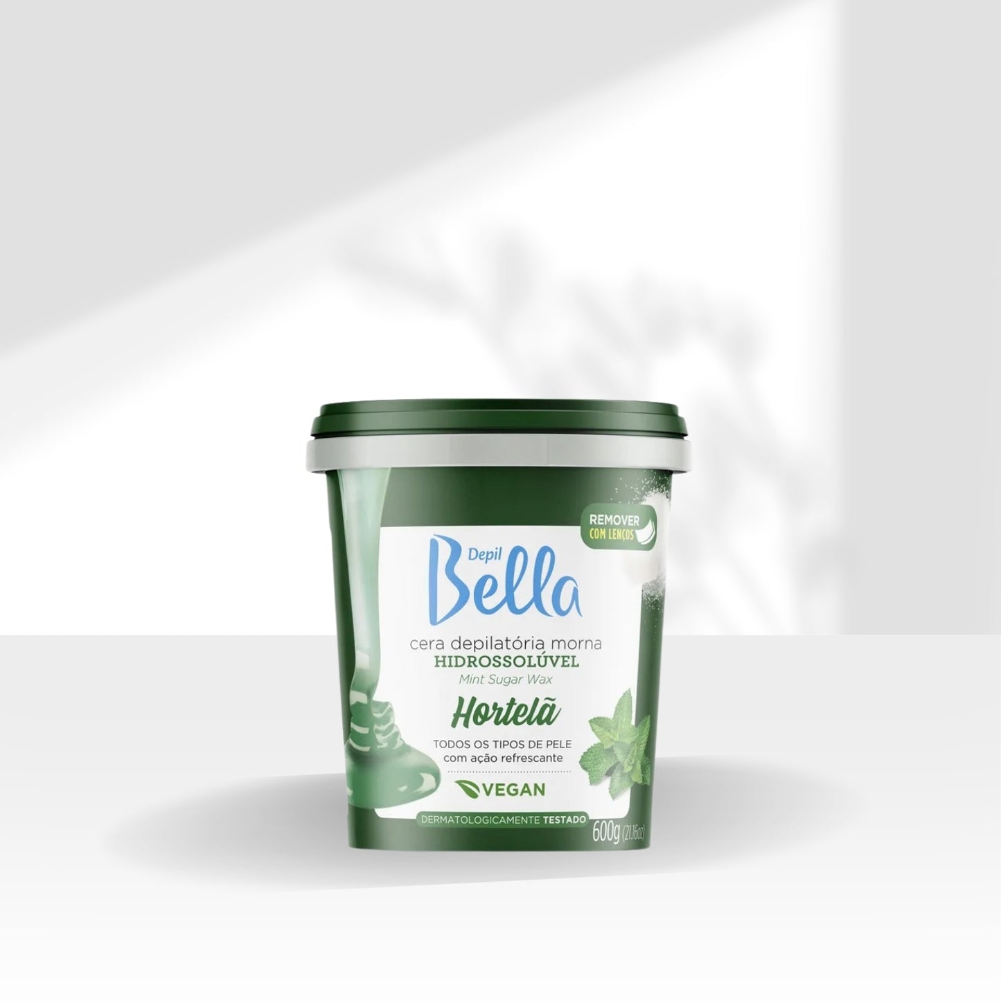 Cera Depilatória Depil Bella Morna Hidrossolúvel Hortelã 1300 g
