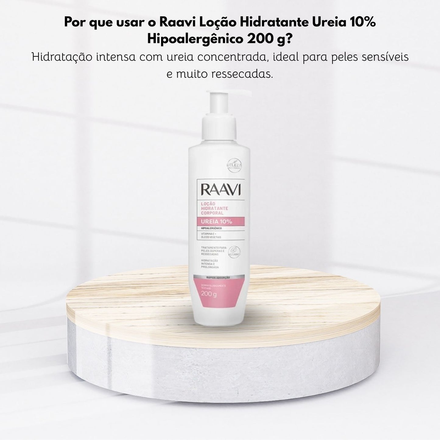 Raavi Loção Hidratante Ureia 10% Hipoalergênico 200 g