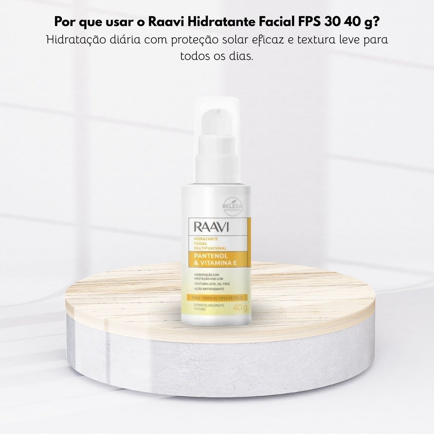 Raavi Hidratante Facial FPS 30 40 g
