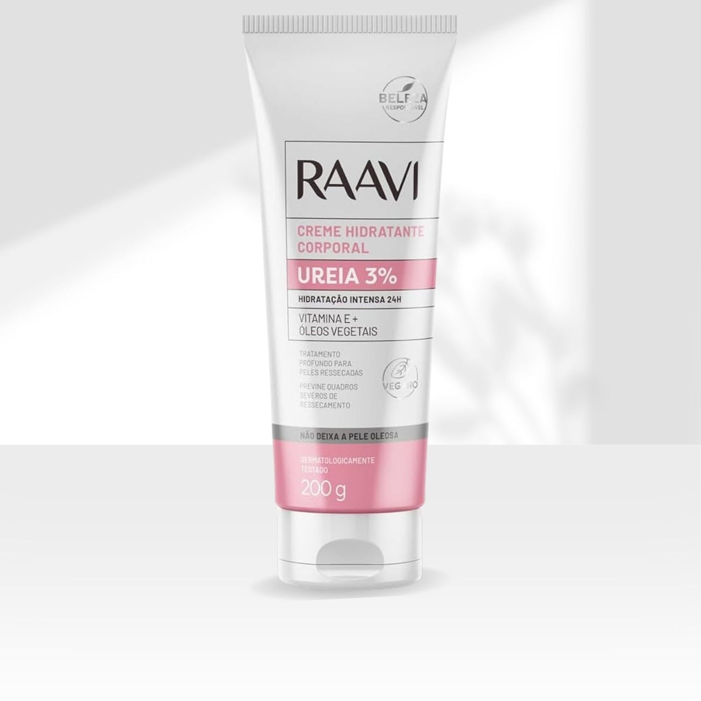 Raavi Creme Hidratante Ureia 3% Hidrataçao 24h 200 g