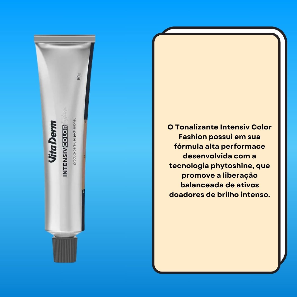 Tintura Vita Derm Intensiv Color Fashion 6.1 Litroouro Escuro Acinzentado 60 g