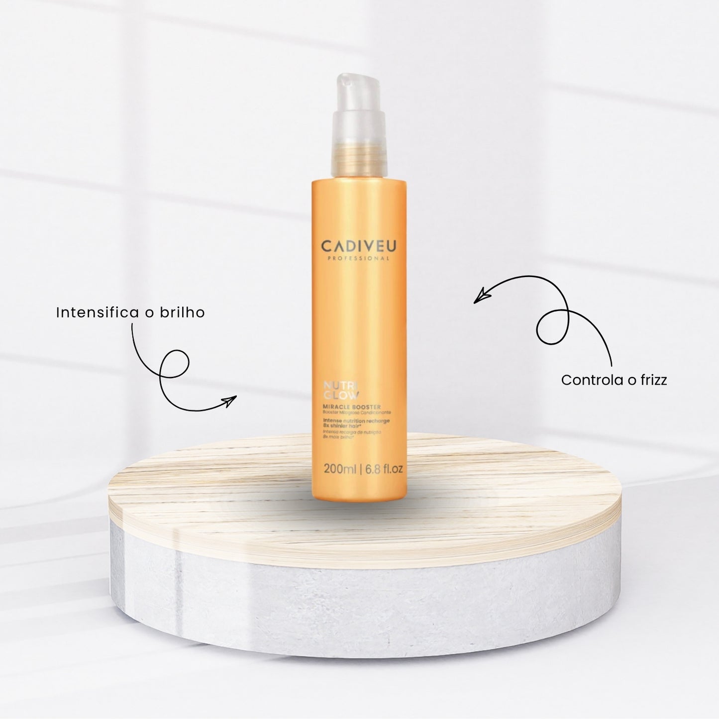 Kit Cadiveu Nutri Glow Shampoo 250 ml + Condicionador 250 ml + Fluído de Tratamento 200 ml
