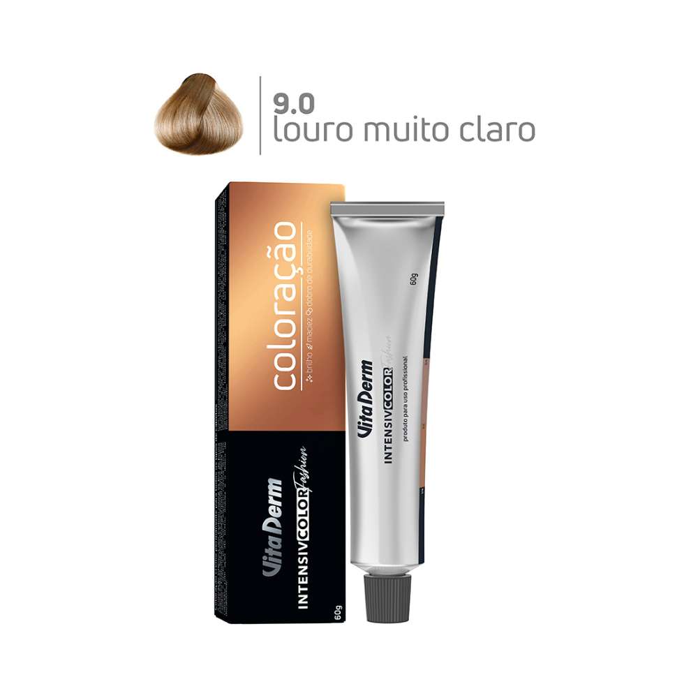 Tintura Vita Derm Intensiv Color Fashion 9.0 Louro Muito Claro 60 g