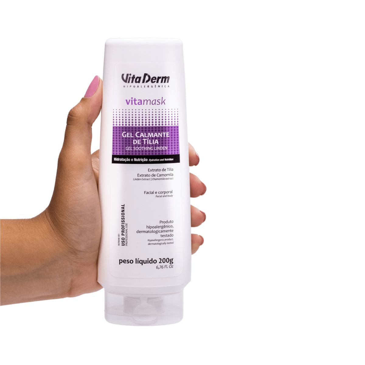 Vita Derm Vita Mask Gel Calmante de Tília Máscara Facial 200 g