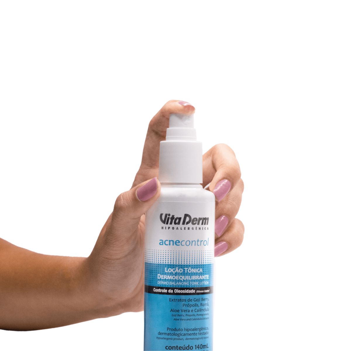 Vita Derm Acne Control Loção Dermoequilibrante Tônico Facial 140 ml