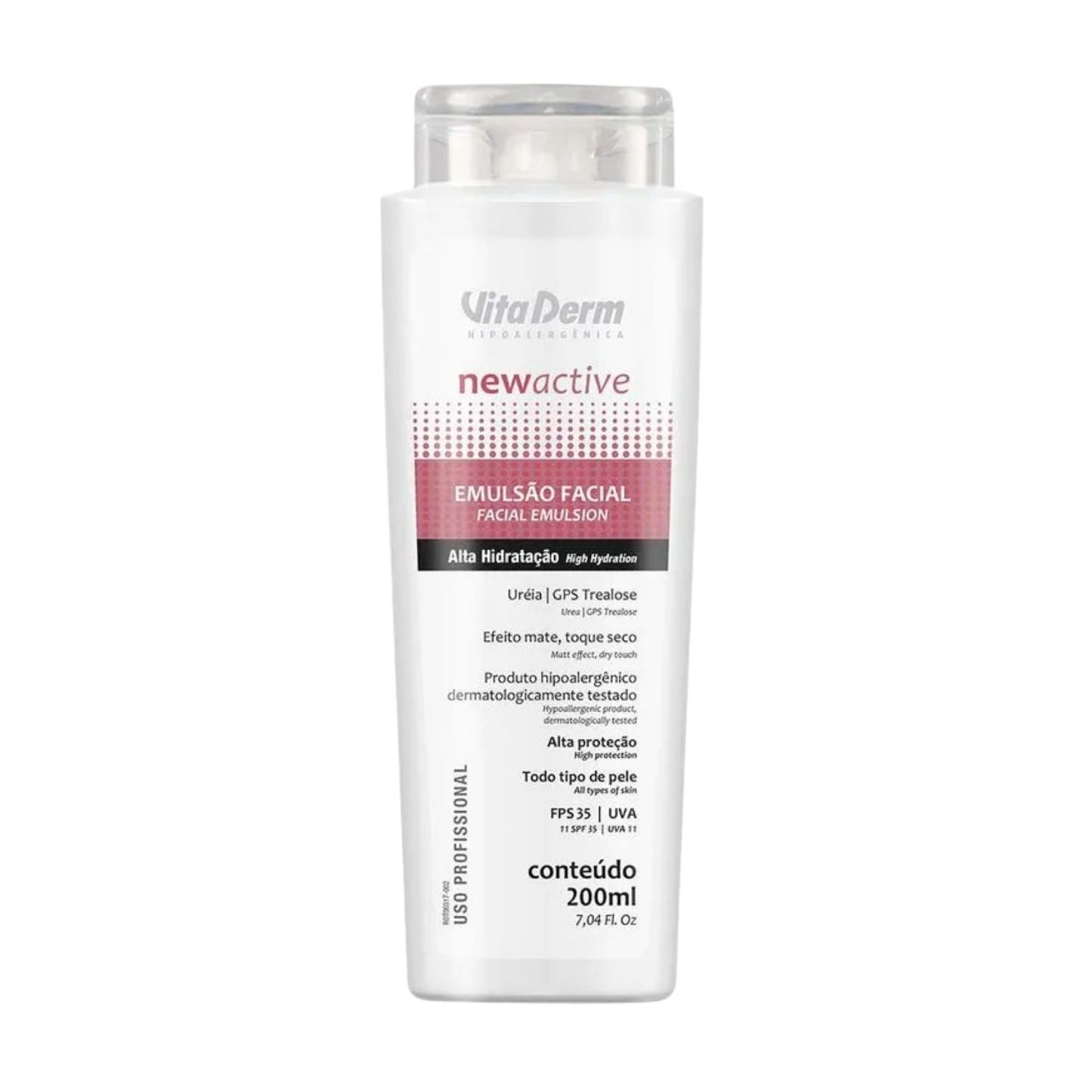 Vita Derm New Active Emulsão Loção Hidratante Facial 200 ml