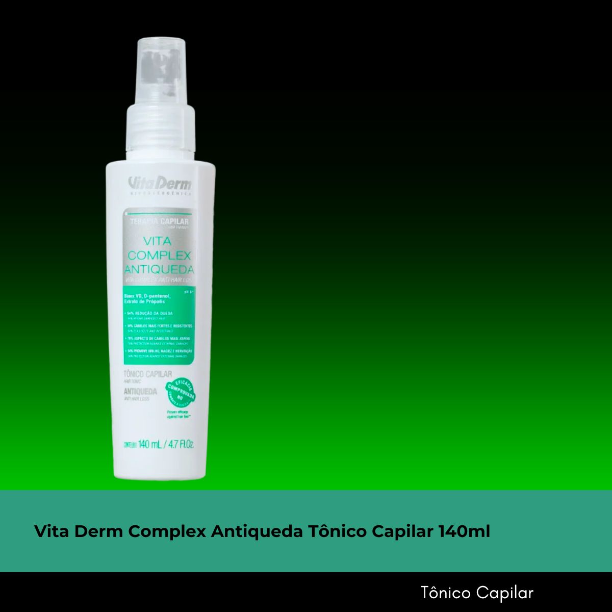 Vita Derm Complex Antiqueda Tônico Capilar 140 ml