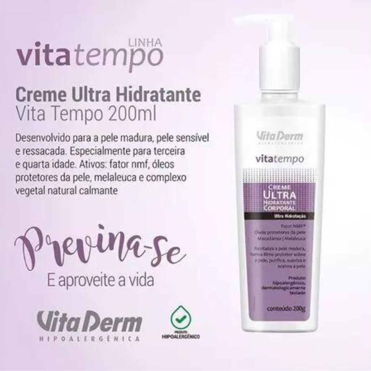 Vita Derm Vitatempo Ultra Creme Hidratante Corporal 200 g