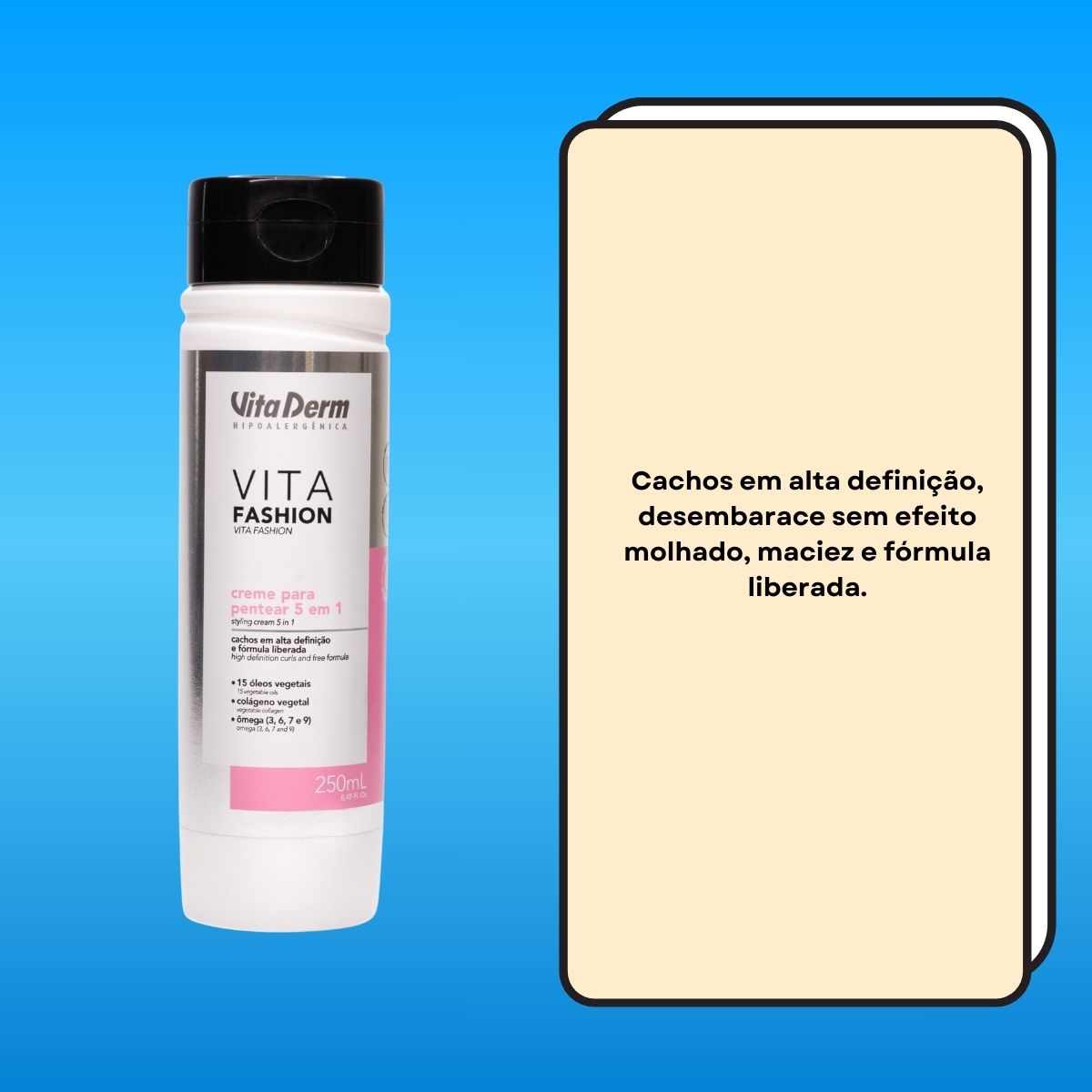 Creme de Pentear Vita Derm Vita Fashion 5 em 1 250 ml