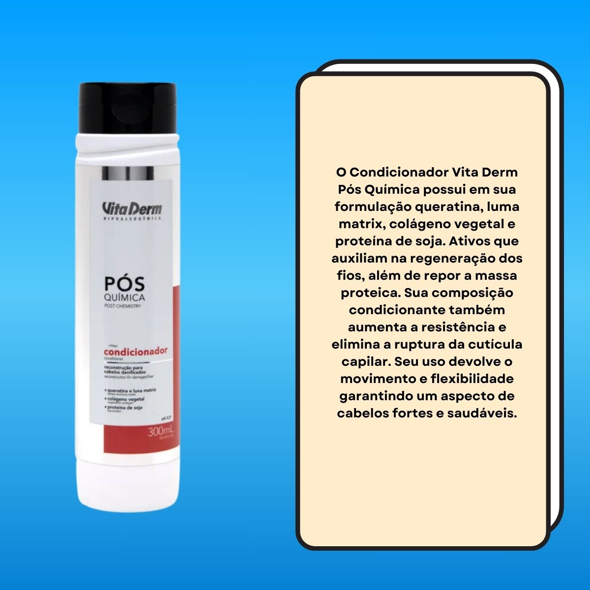 Condicionador Vita Derm Pós Química 300 ml