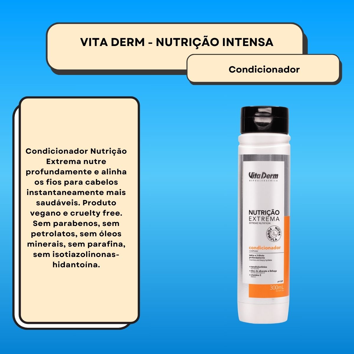 Condicionador Vita Derm Nutrição Extrema 300 ml
