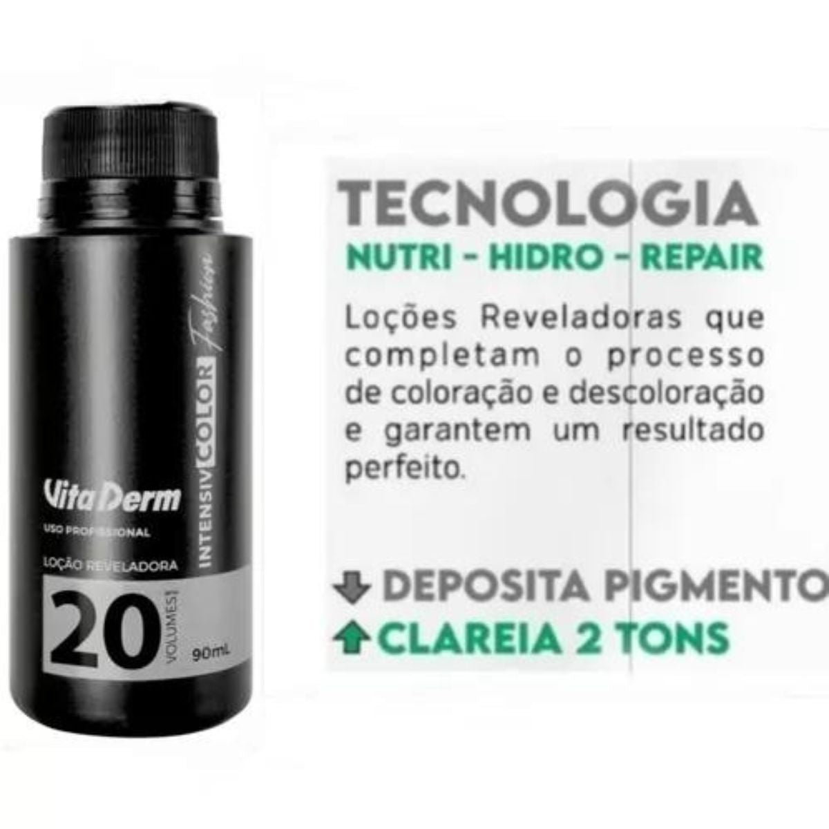 Agua Oxigenada Vita Derm Intensiv Color Fashion 20 Volumes 90 ml