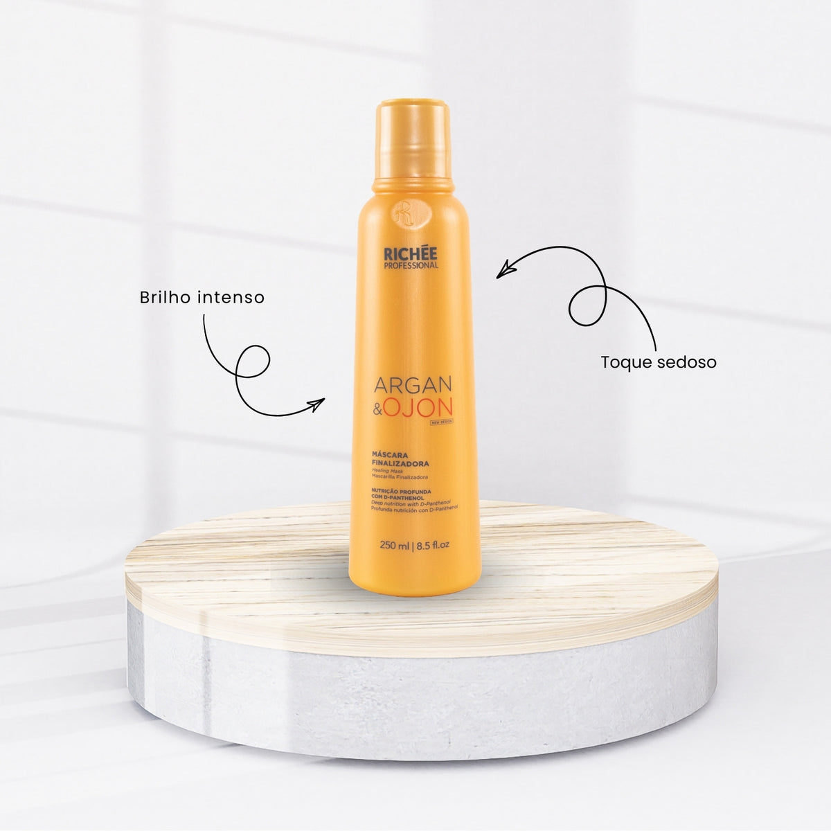 Kit Richée Argan e Ojon Shampoo 250 ml + Máscara 250 ml + Beauty Control 1 Litro