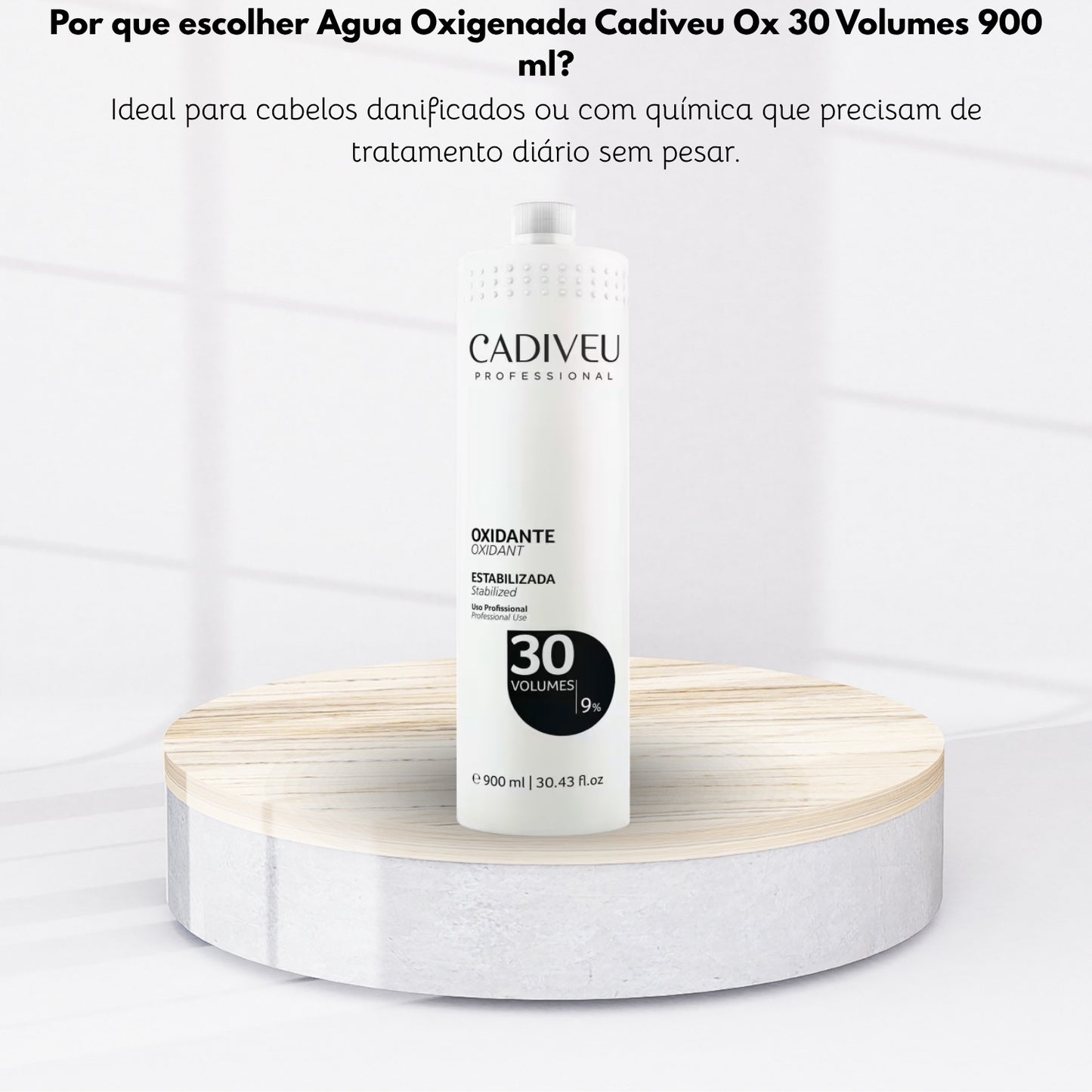 Agua Oxigenada Cadiveu Ox 30 Volumes 900 ml