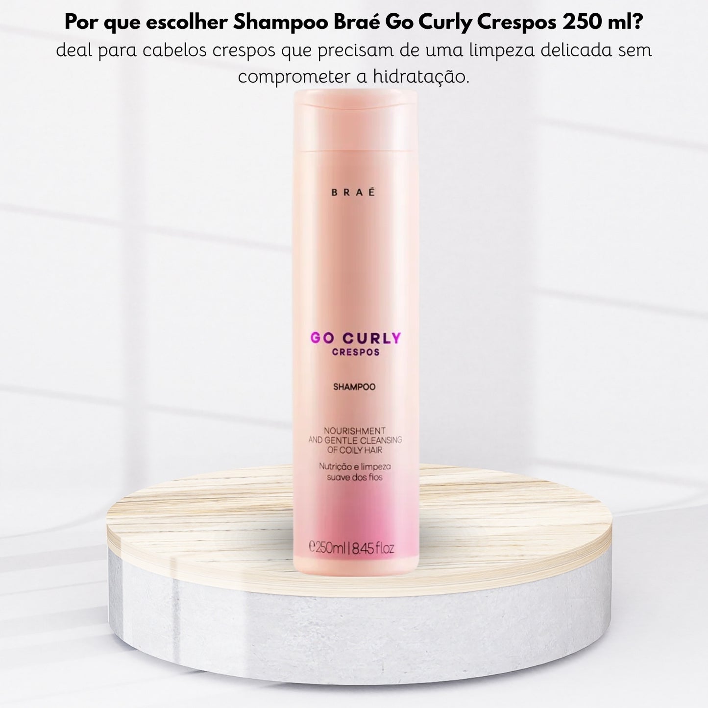 Shampoo Braé Go Curly Crespos 250 ml - OUTLET