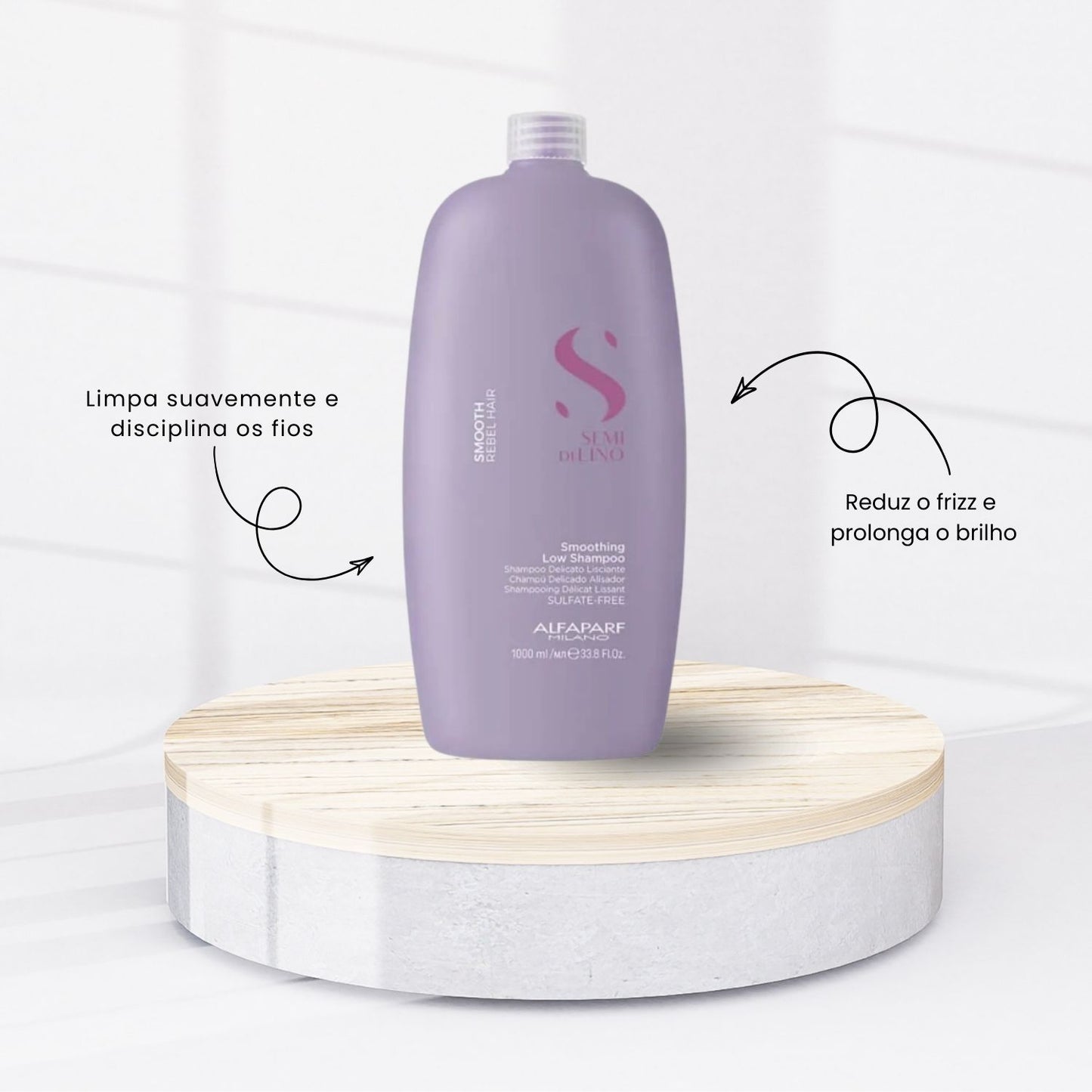 Shampoo Alfaparf Semi Di Lino Smoothing Rebel Hair Low 1 Litro