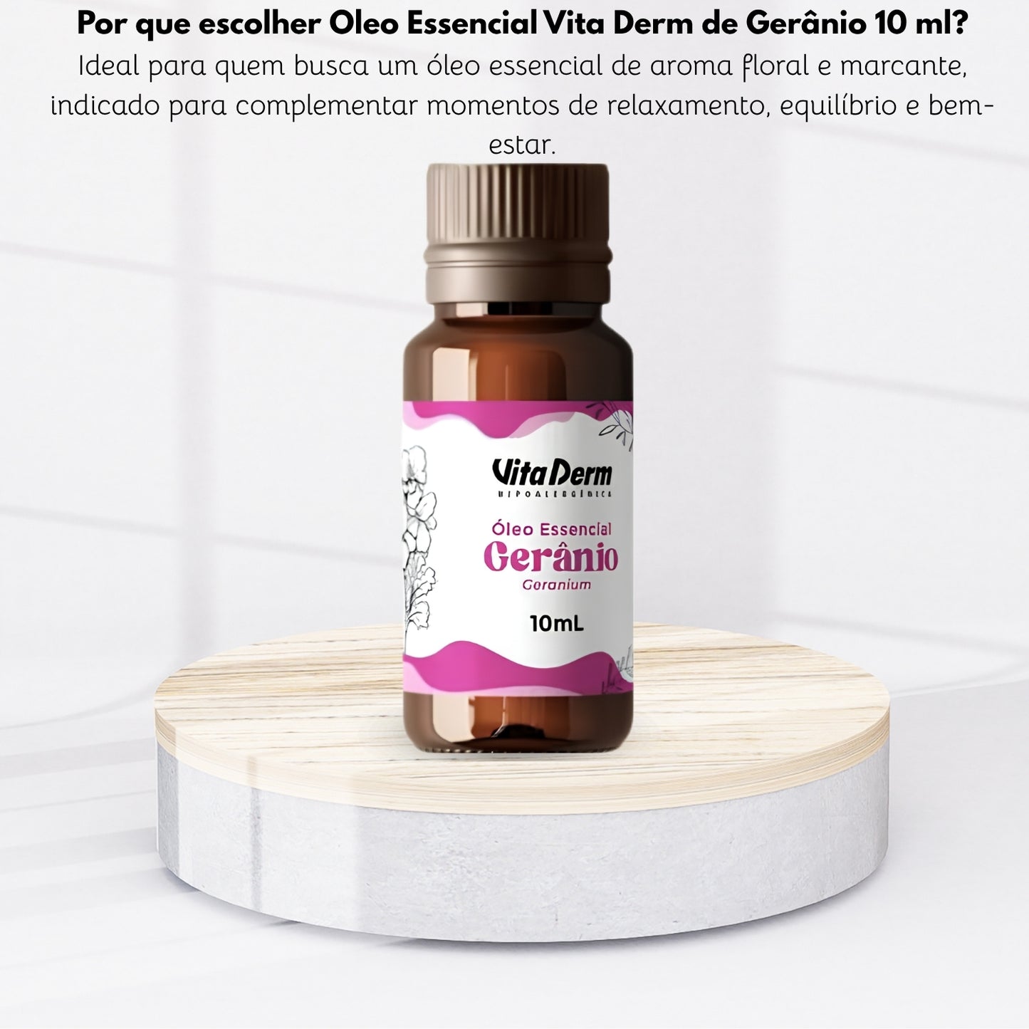 Oleo Essencial Vita Derm de Gerânio 10 ml