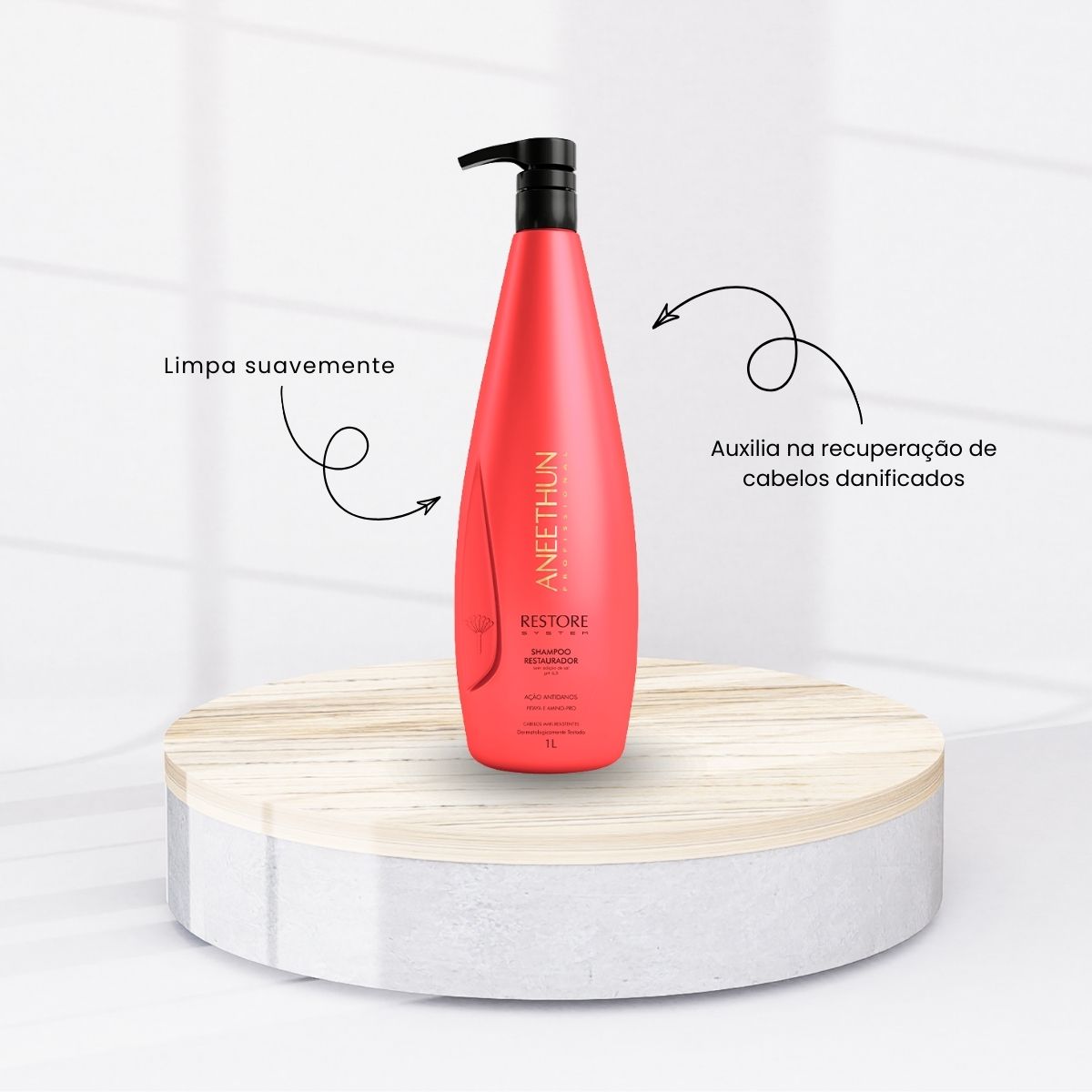 Shampoo Aneethun Restore Restaurador 1 Litro