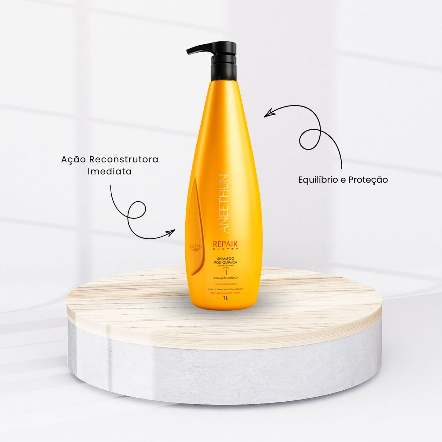 Shampoo Aneethun Repair Pós Química 1 Litro