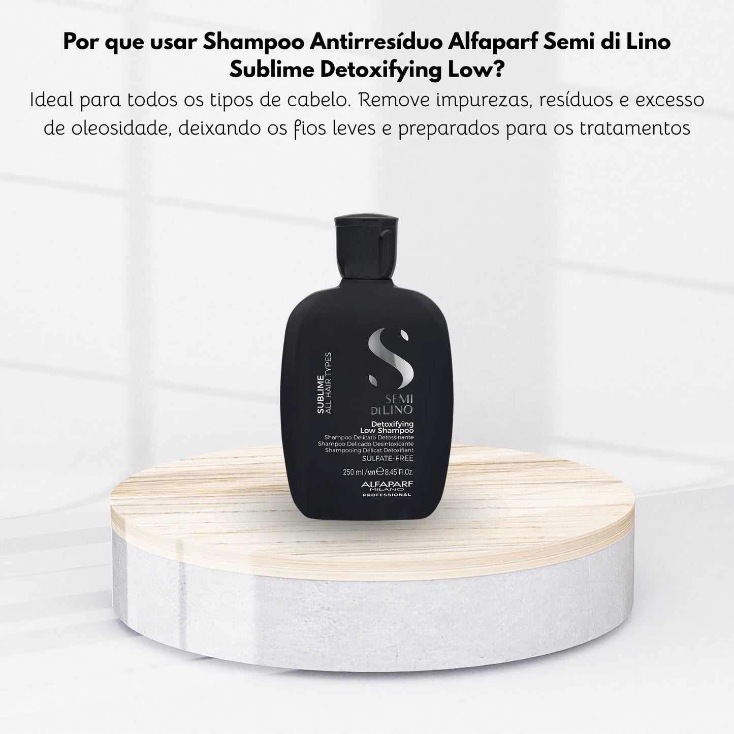 Shampoo Antirresíduo Alfaparf Semi di Lino Sublime Detoxifying Low 250 ml