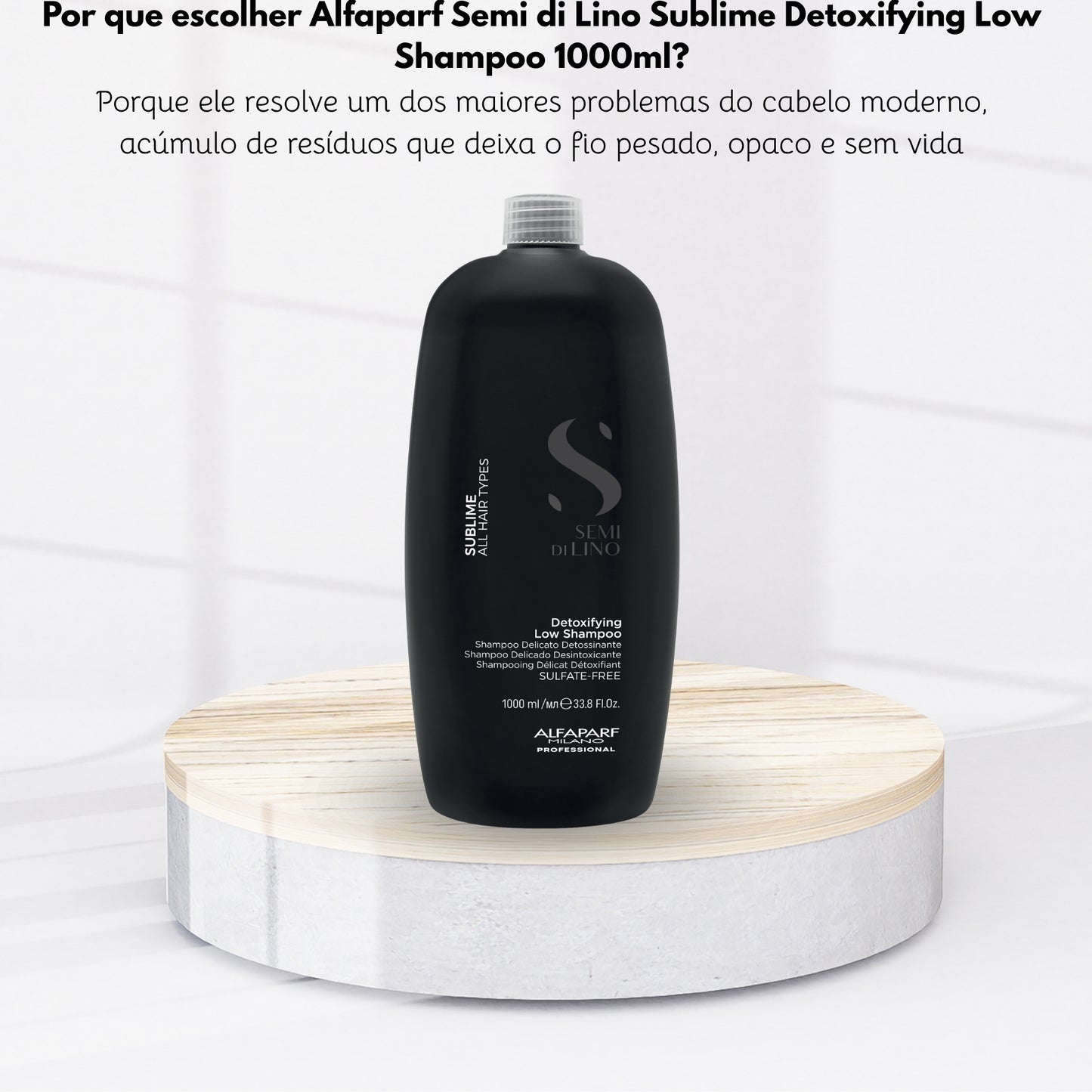 Shampoo Antirresíduo Alfaparf Semi di Lino Sublime Detoxifying Low 1 Litro