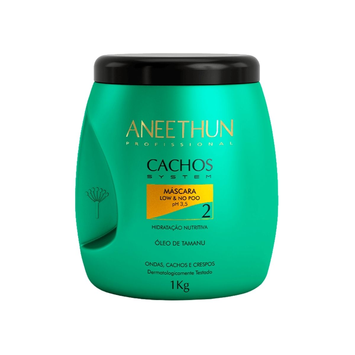 Máscara Aneethun Cachos Low & No Poo para Cabelo Cacheado 1000 g