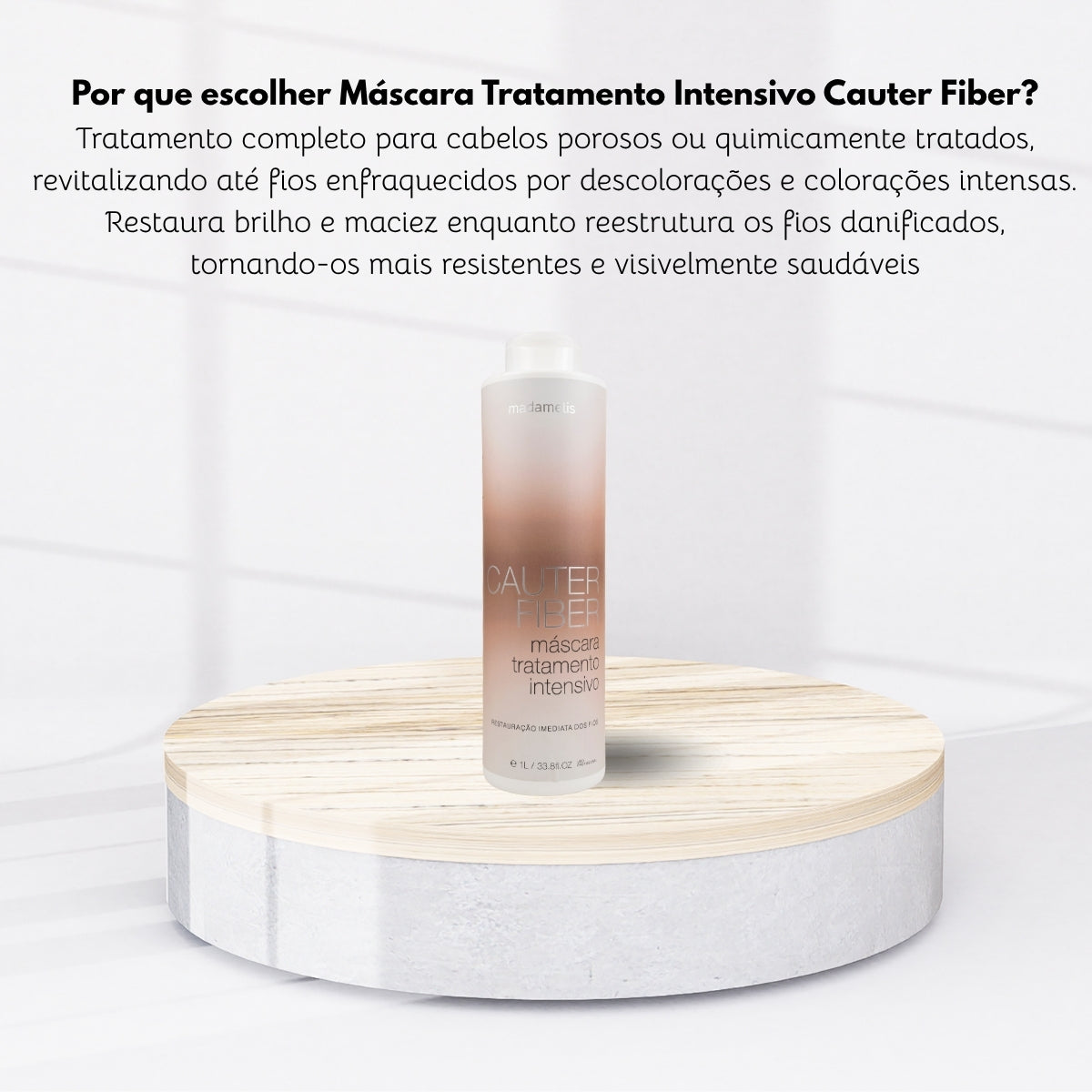 Máscara Madamelis Cauter Fiber Tratamento Intensivo 1 Litro