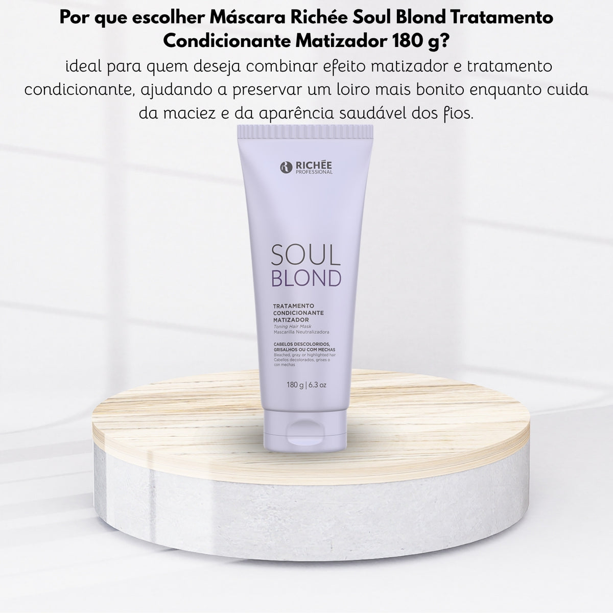 Máscara Richée Soul Blond Tratamento Condicionante Matizador 180 g