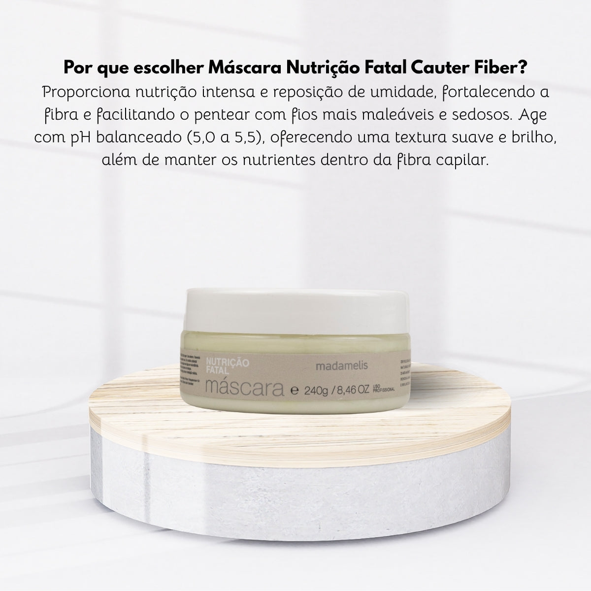 Máscara Madamelis Máscara de Nutrição Fatal Brilho & Anti-Frizz 240 g